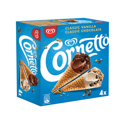 Walls Cornetto Classic Mix Multipack Ice Cream 110ml x 4