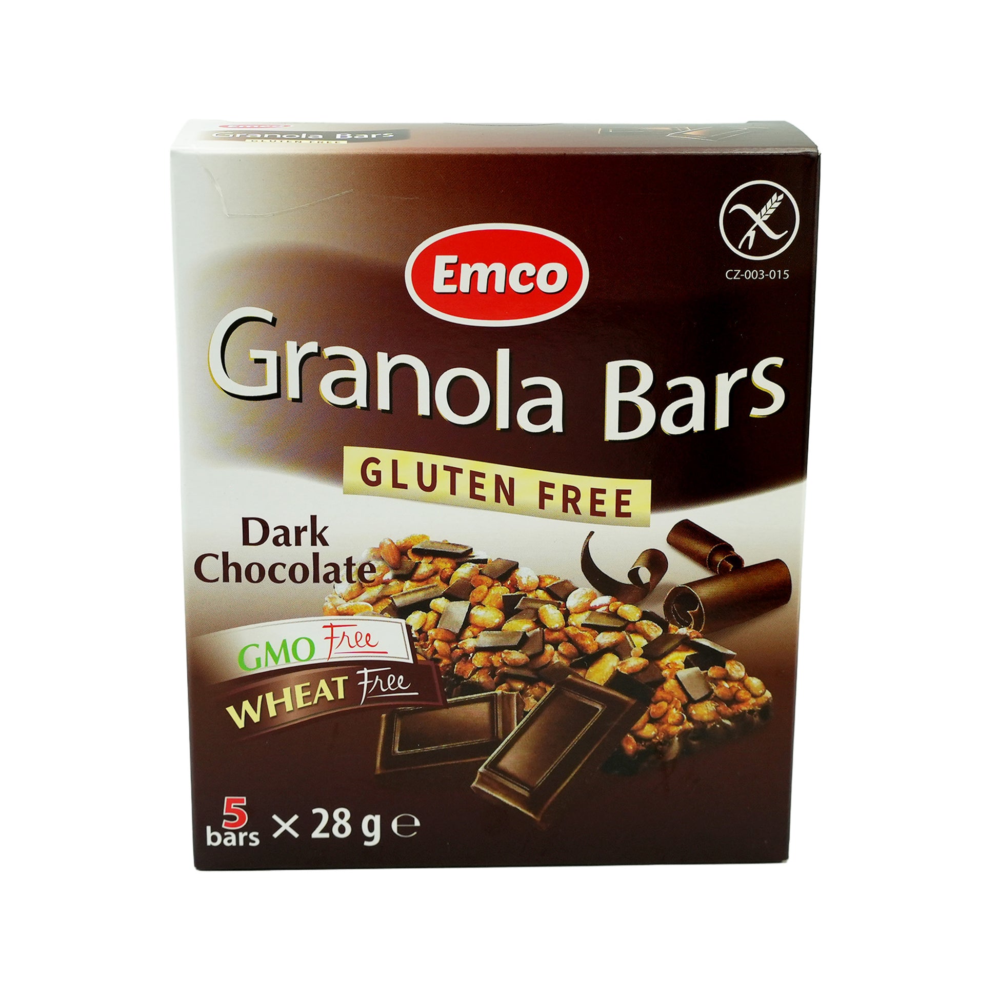 Emco Gluten Free Dark Chocolate Granola Bars 28g x 5