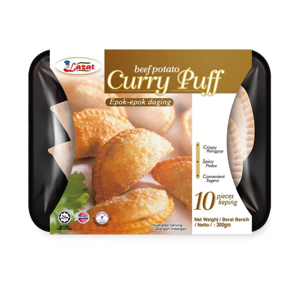 LAZAT BEEF POTATO CURRY PUFF 250G *1