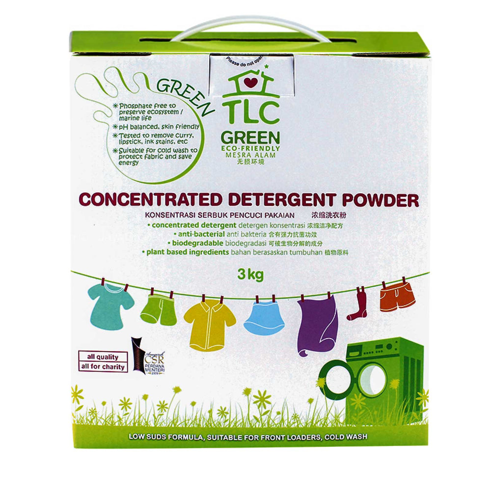 Tlc Green Concentrated Laundry Detergent 3kg