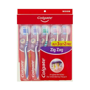 Colgate Toothbrush-Zig Zag (Medium) (Buy 3 Get 2 Free) 1pack