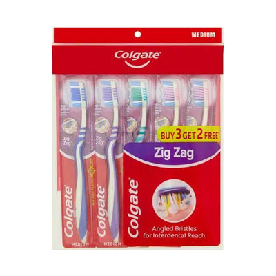 Colgate Toothbrush-Zig Zag (Medium) (Buy 3 Get 2 Free) 1pack