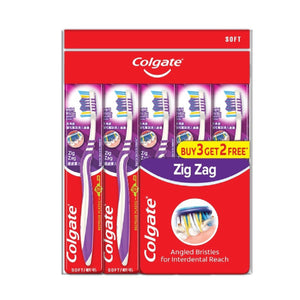 Colgate Zig Zag Toothbrush (Soft) (Buy 3 Get 2 Free) 1pack