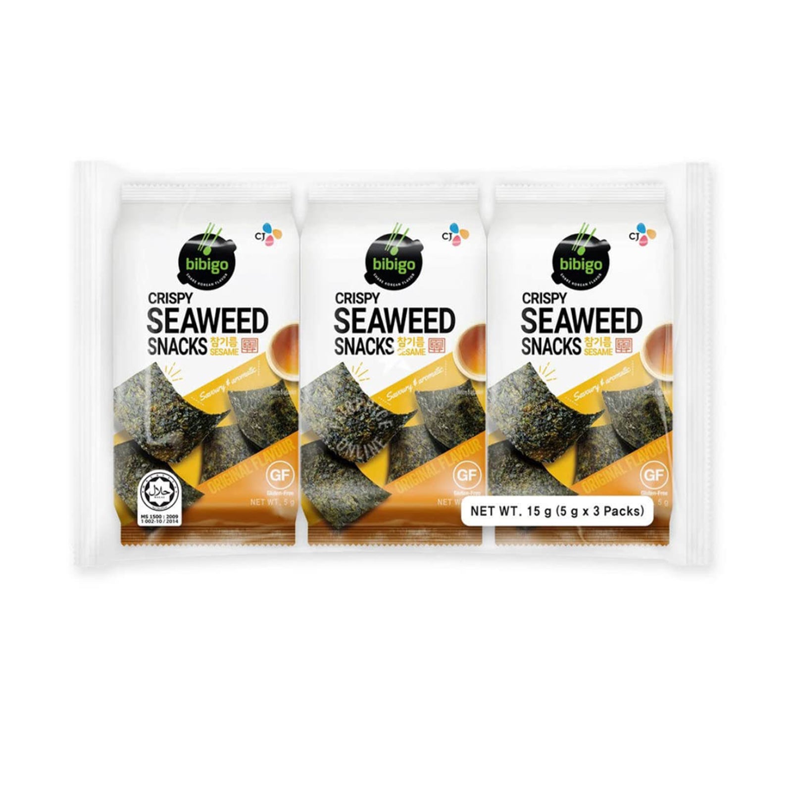 Cj Bibigo Crispy Seaweed Korean Sesame 5g x 3