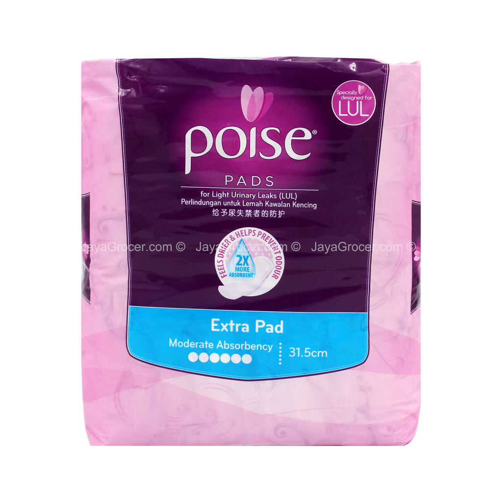 Poise Pads Extra Long 12sheets