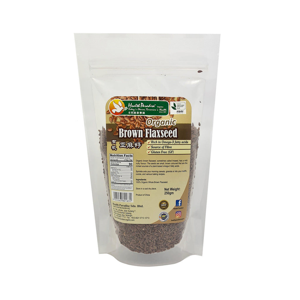 Health Paradise Organic Brown Flaxseed 250g