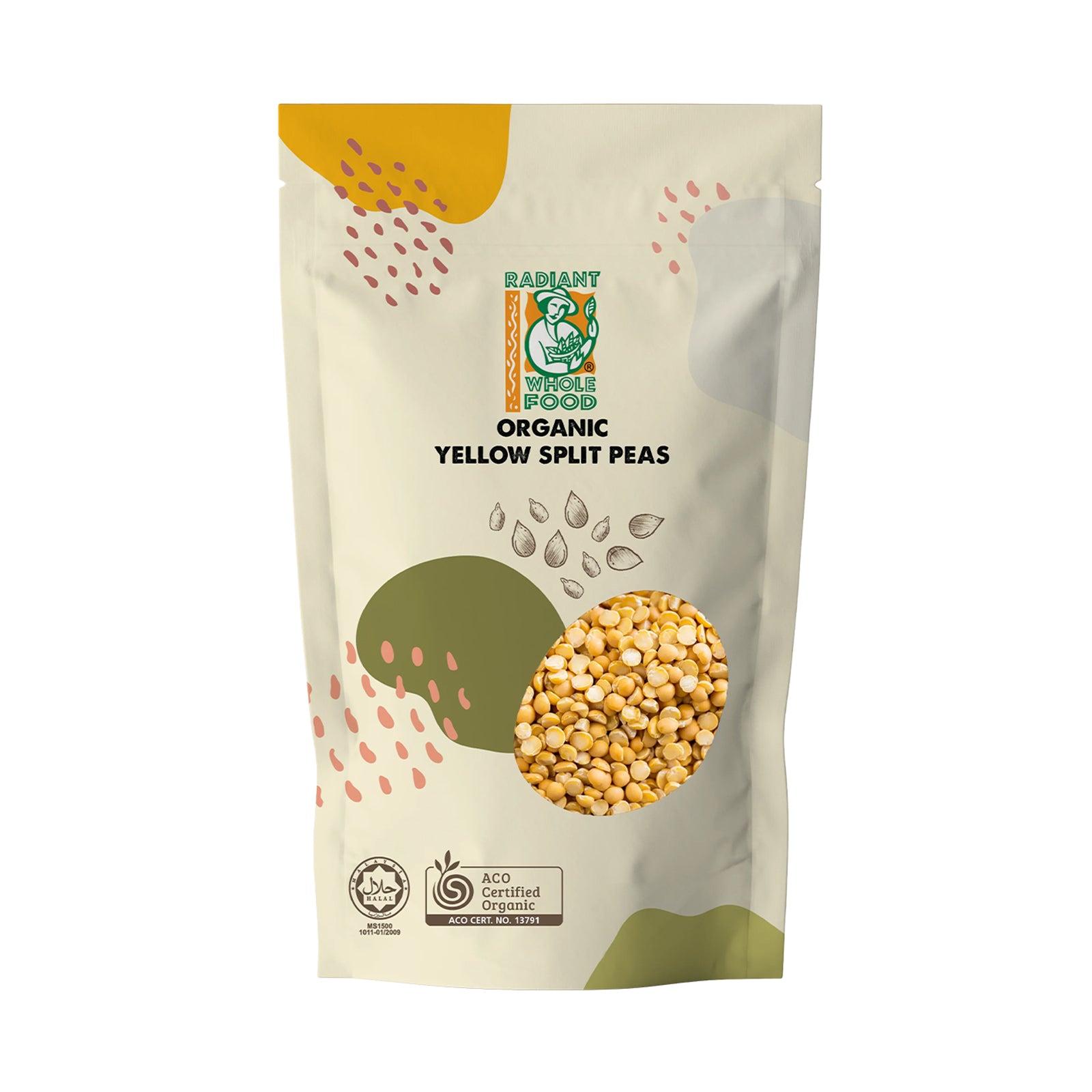 Radiant Whole Food Organic Yellow Split Peas 200g