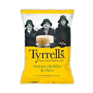 Tyrrell's Mature Cheddar and Chive Potato Crisps 150g
