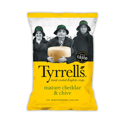 Tyrrell's Mature Cheddar and Chive Potato Crisps 150g