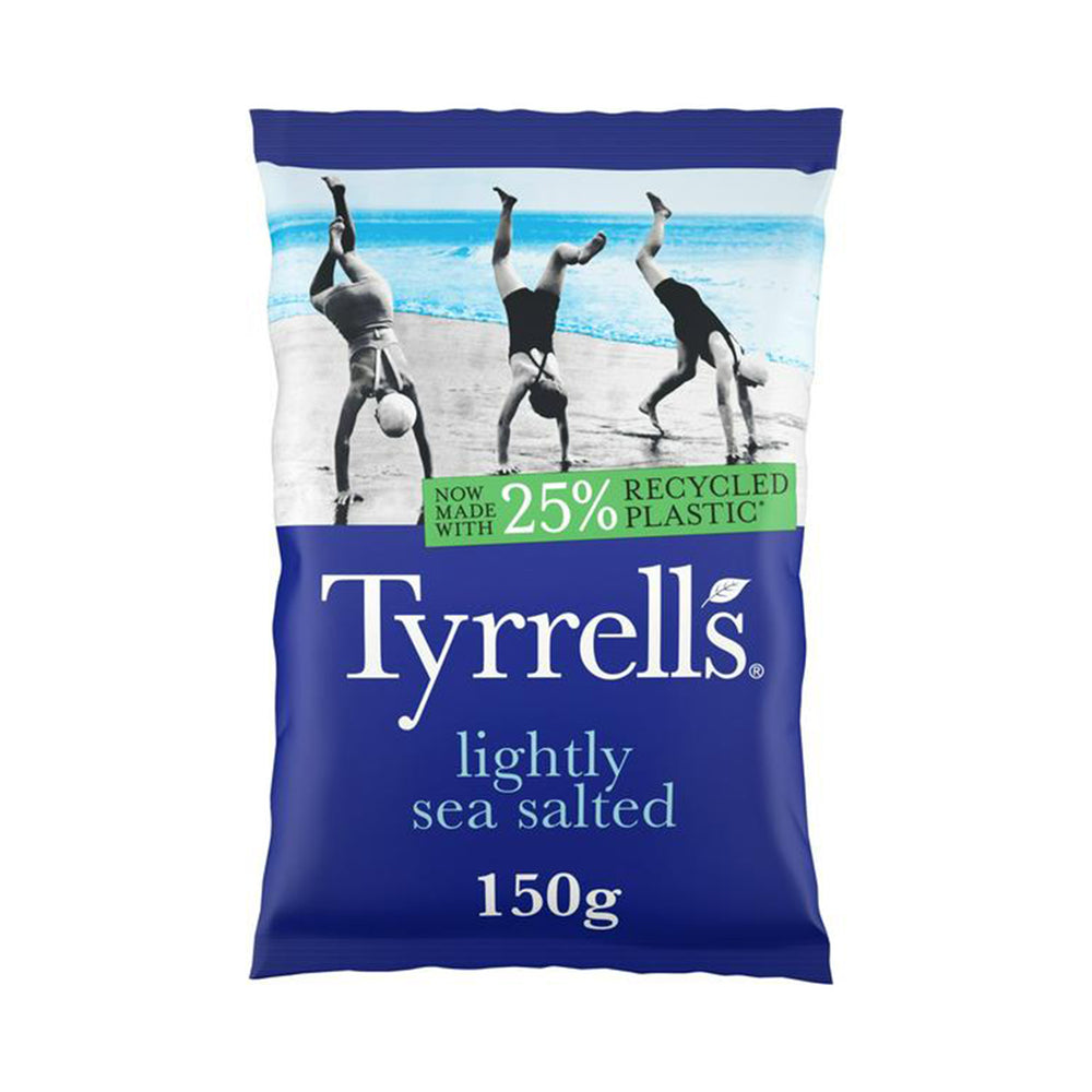 Tyrells Lightly Sea Salted Potato Chips 150g