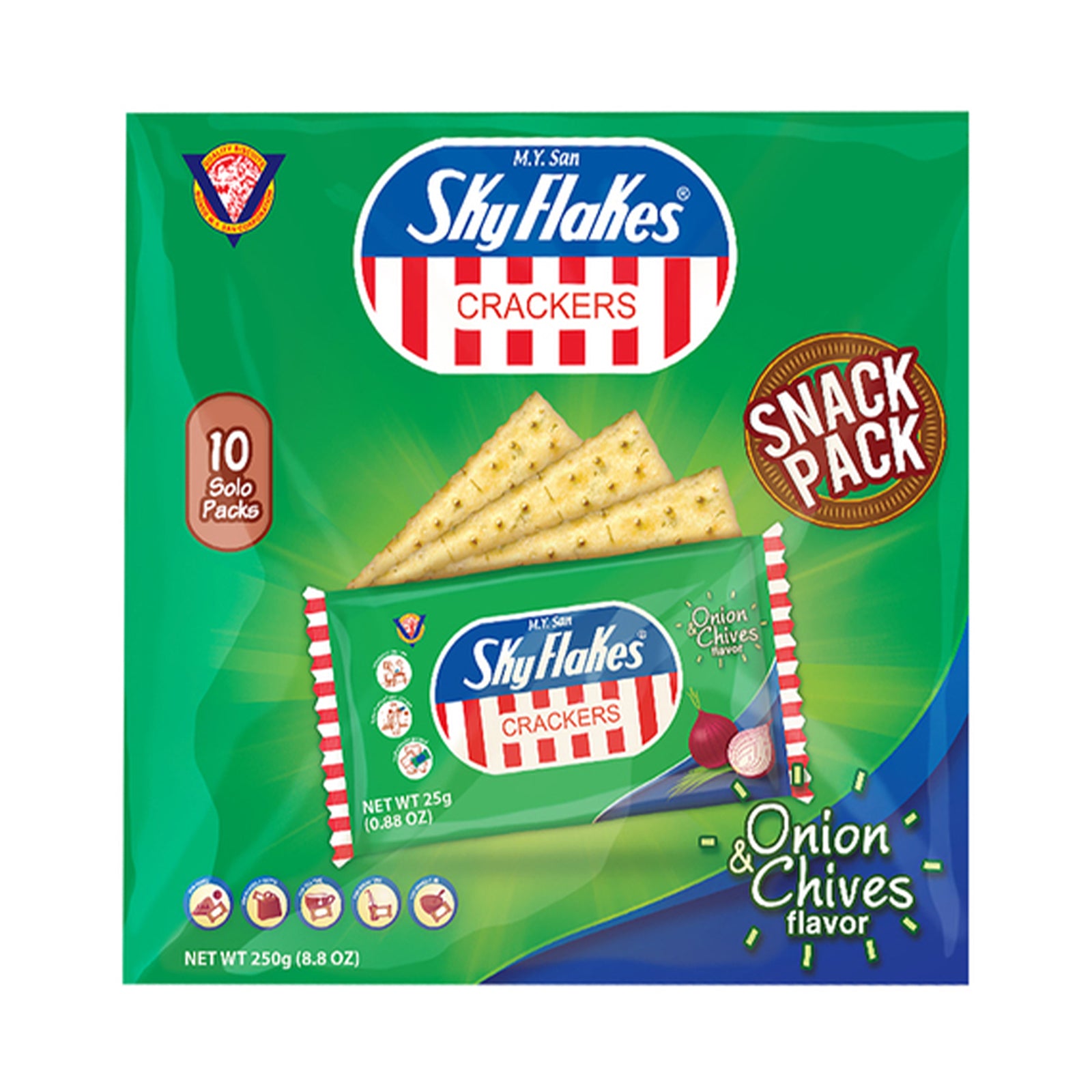 Sky Flakes Onion & Chives Flavor Crackers 25g x 10