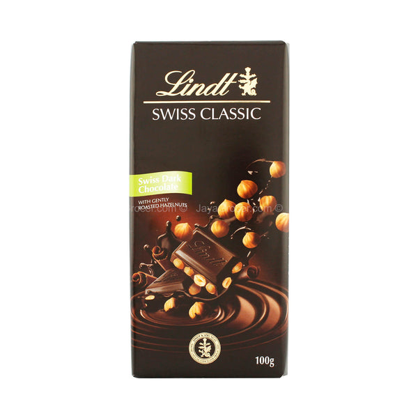 Lindt Swiss Classic Dark Chocolate Bar with Roasted Hazelnuts 100g (highest price)