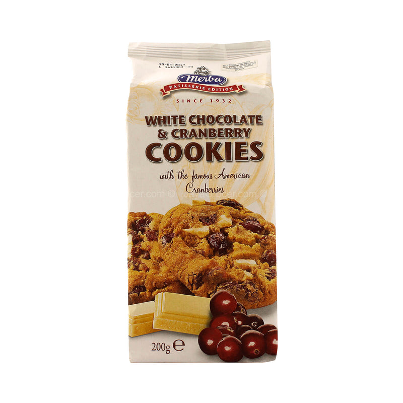 Merba White Chocolate and Cranberry Cookies 200g