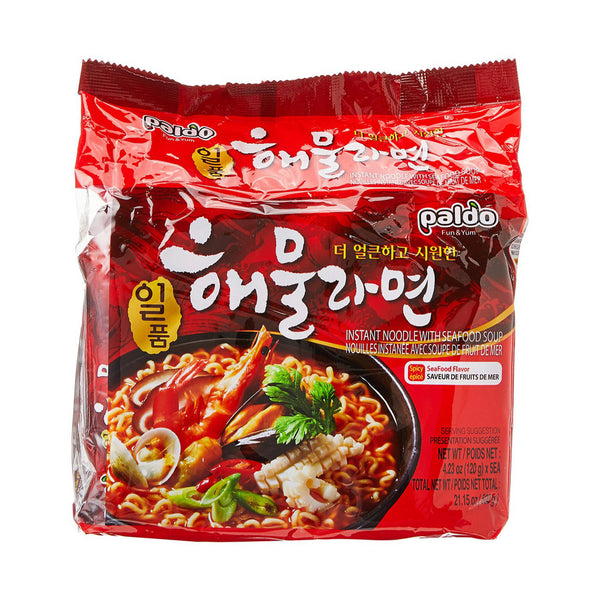 Paldo Iloom Spicy Seafood Ramen Instant Noodles 120g x 5 (highest price)