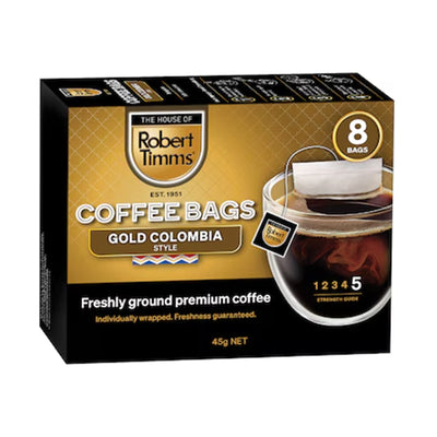 The House of Robert Timms Gold Colombia Style Dark Roasted Blend Coffee 45g