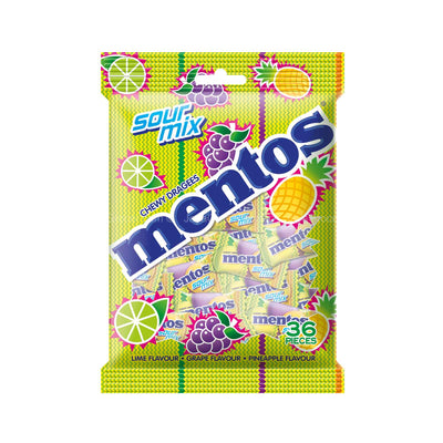 Mentos Pouch Bag Sour Mix Flavour Candy 36pcs/pack