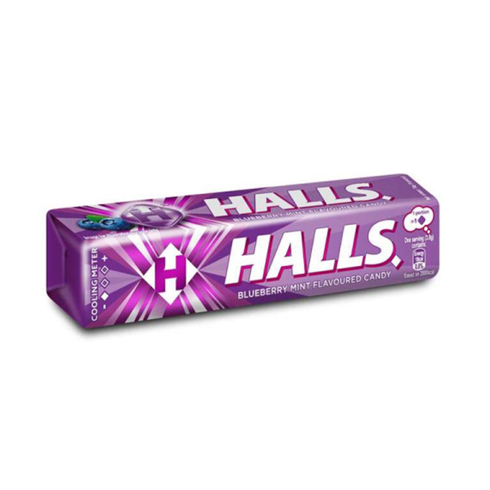 Halls Blueberry Mint Flavoured Candy 34g