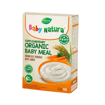 Baby Natura Organic Baby Meal Brown Rice Porridge with Carrot 120g