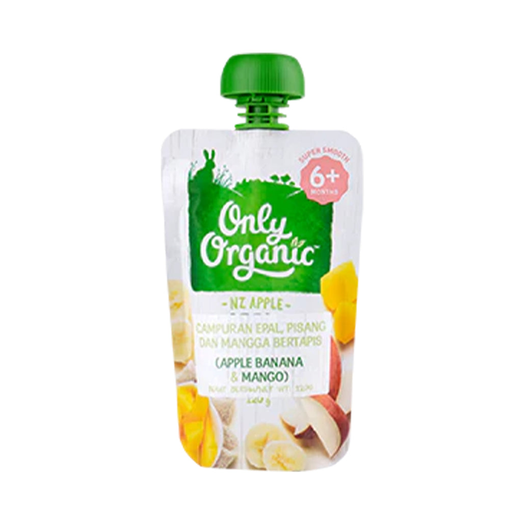 Only Organic Apple, Banana and Mango Baby Fruit 120g