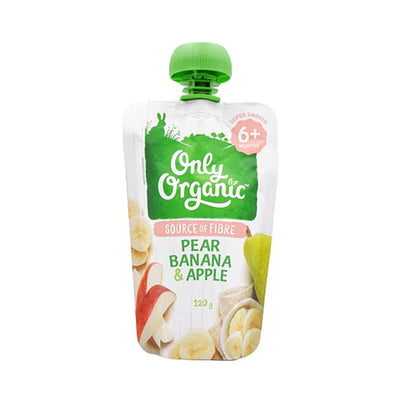 ONLY ORGANIC P/BANANA&APPLE 120G