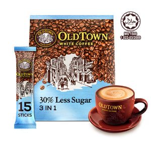 Old Town Less Sugar Instant 3 in 1 Premix White Coffee 31.6g x 15