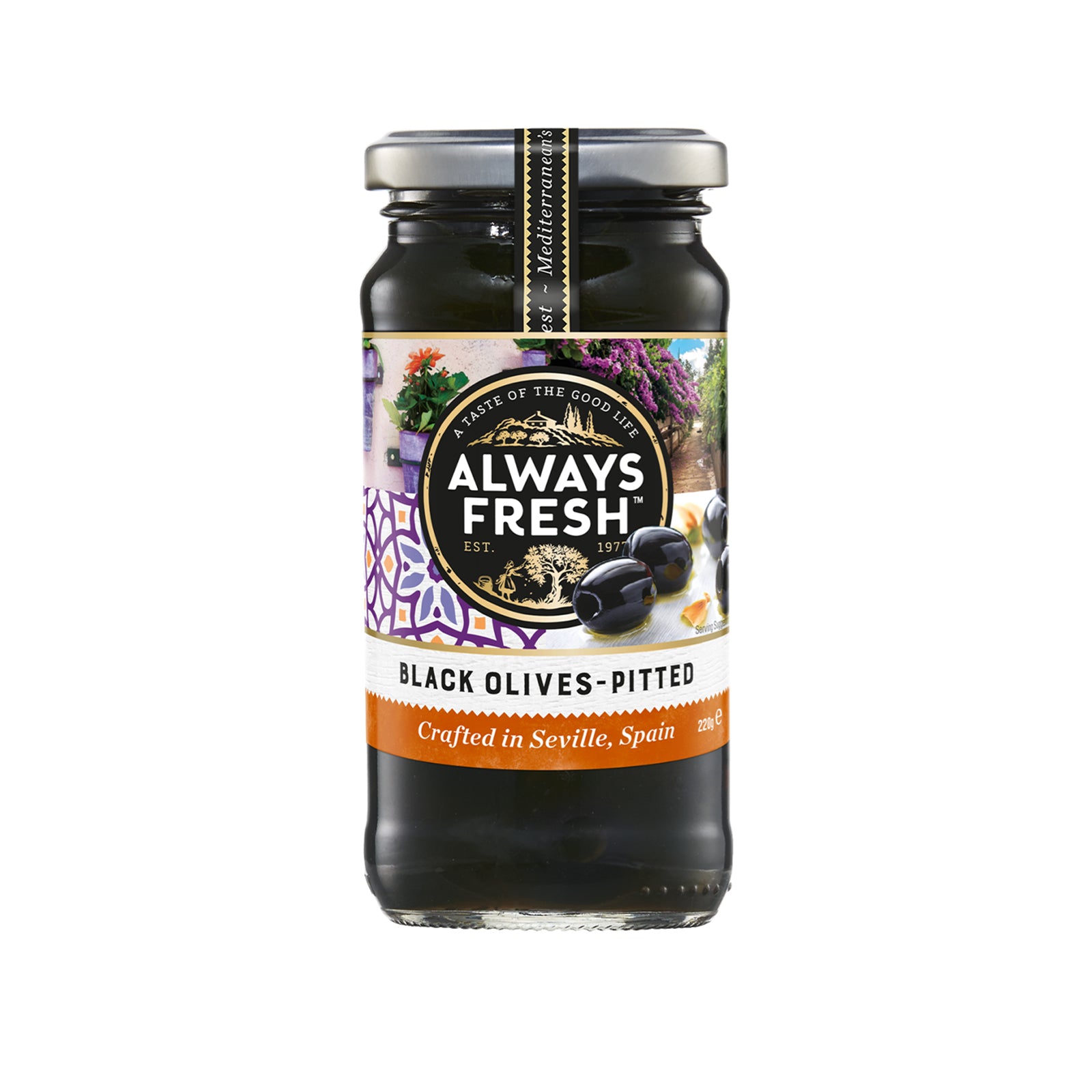 Always Fresh Spanish Pitted Black Olive 220g