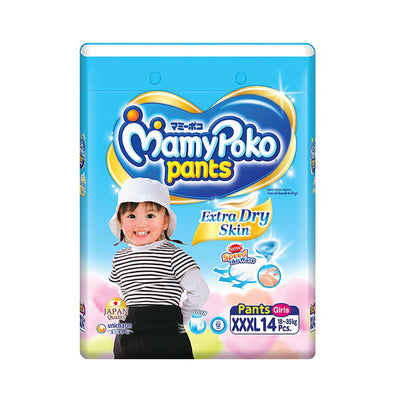 Mamy Poko Pants Extra Soft Diapers Girl XXXL 14pcs/pack