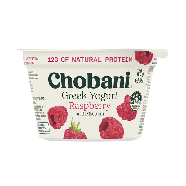 Chobani Raspberry Greek Yogurt 0% Fat 160g (highest price)