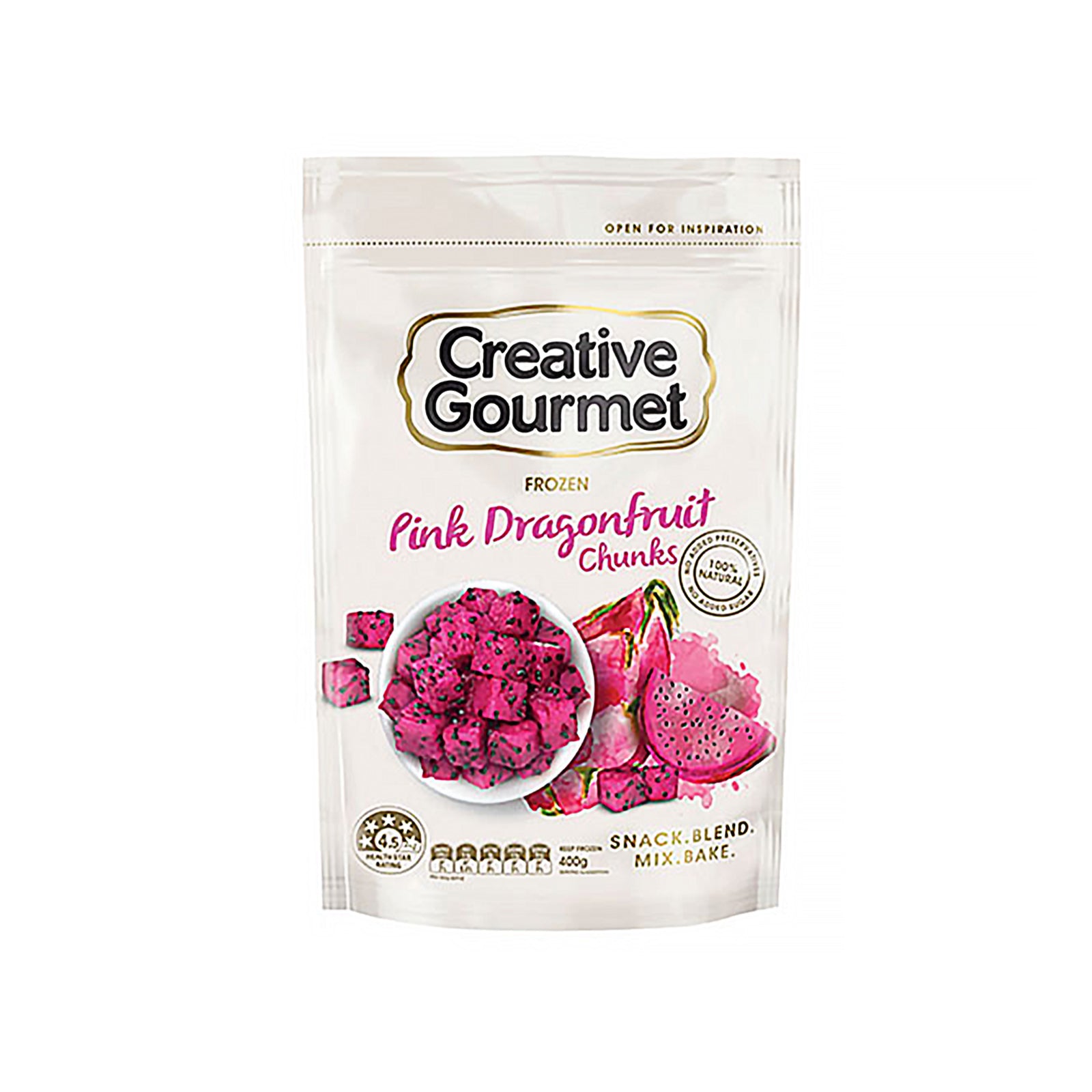 Creative Gourmet Frozen Fruit Pink Dragonfruit 300g
