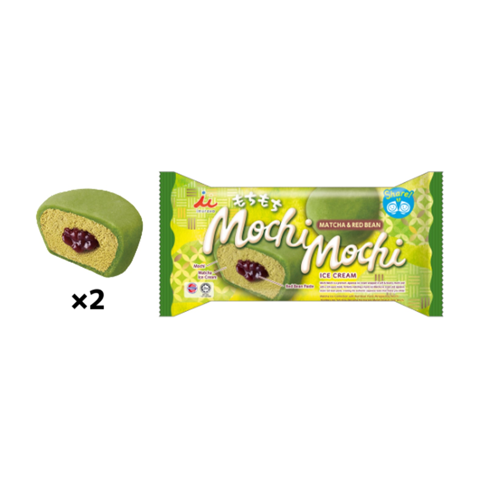 Imuraya Mochi Mochi Matcha & Red Bean 76g
