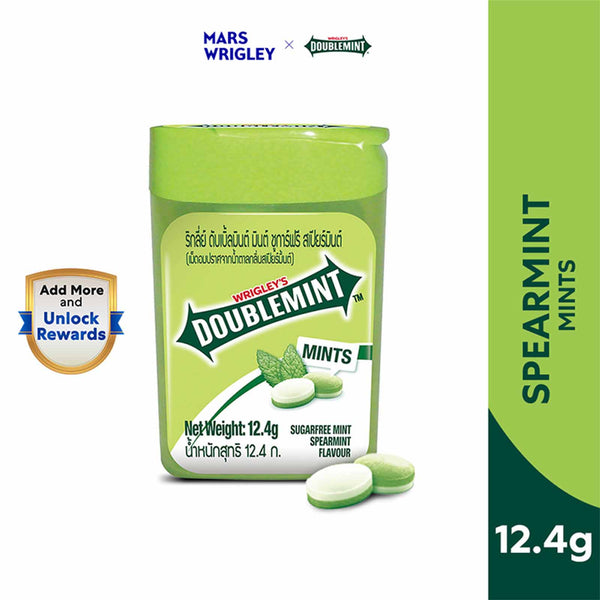 Wrigley's Doublemint Spearmint Flavour Sugar Free Mint 12.4g (highest price)