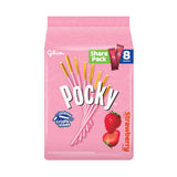 Glico Pocky Biscuit Stick Family Pack Strawberry Flavour 17.5g x 8
