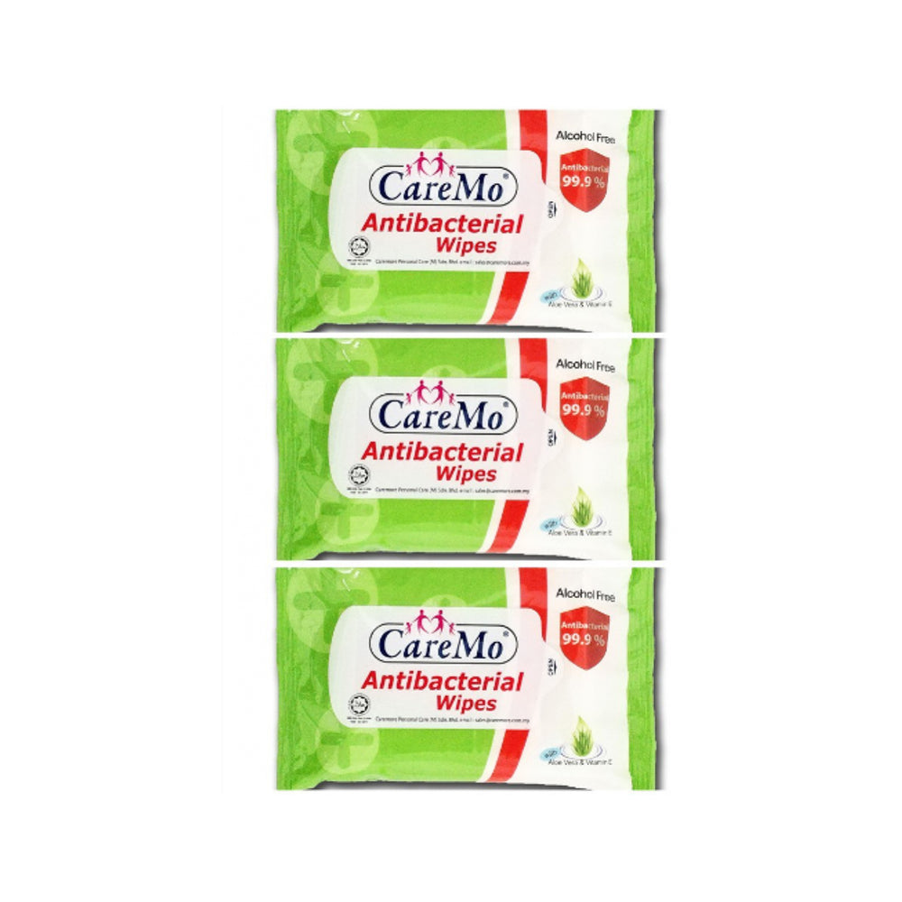 Caremo Anti Bacterial Wipes 15pcs x 3