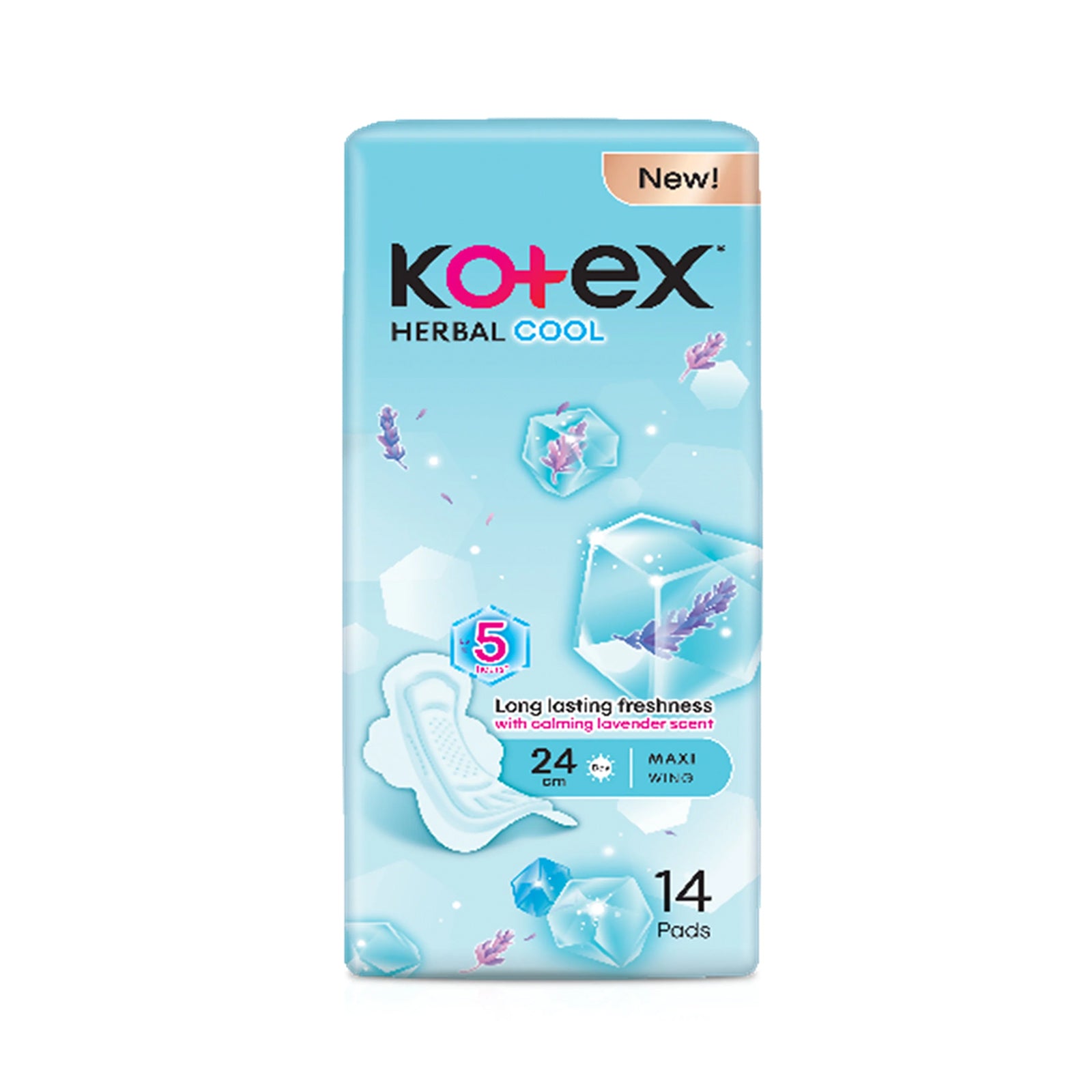 Kotex Natural Care Herbal Cool Maxi Wing 14sheets