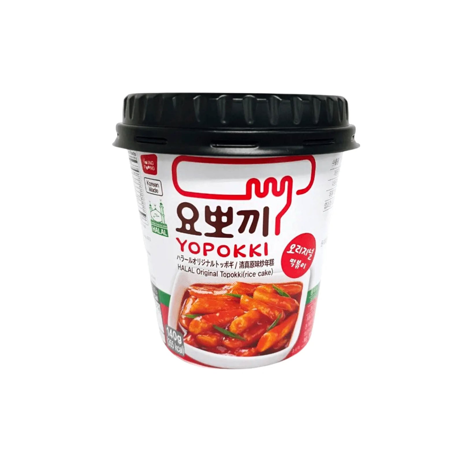 Yopokki Halal Original Topokki (Rice Cake) 140g