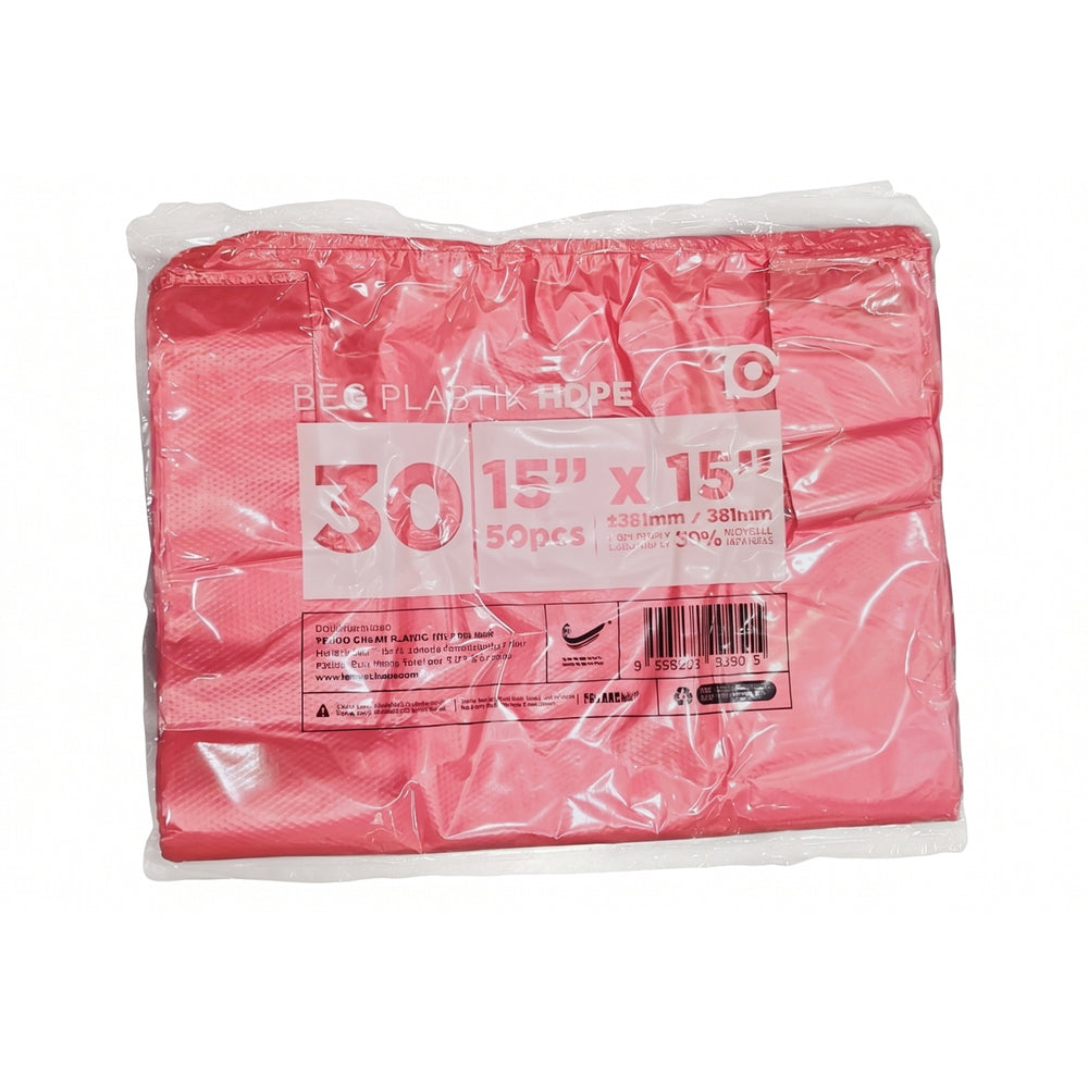 Teong Chuan Carrier Bag 30 15 x 15In 50pcs/pack