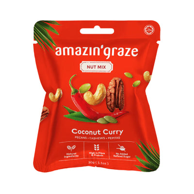 AmazinÃ¢â‚¬â„¢ Graze Coconut Curry Lime Nut Mix 100g