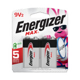 Energizer Max 9V Alkaline Battery 2pack
