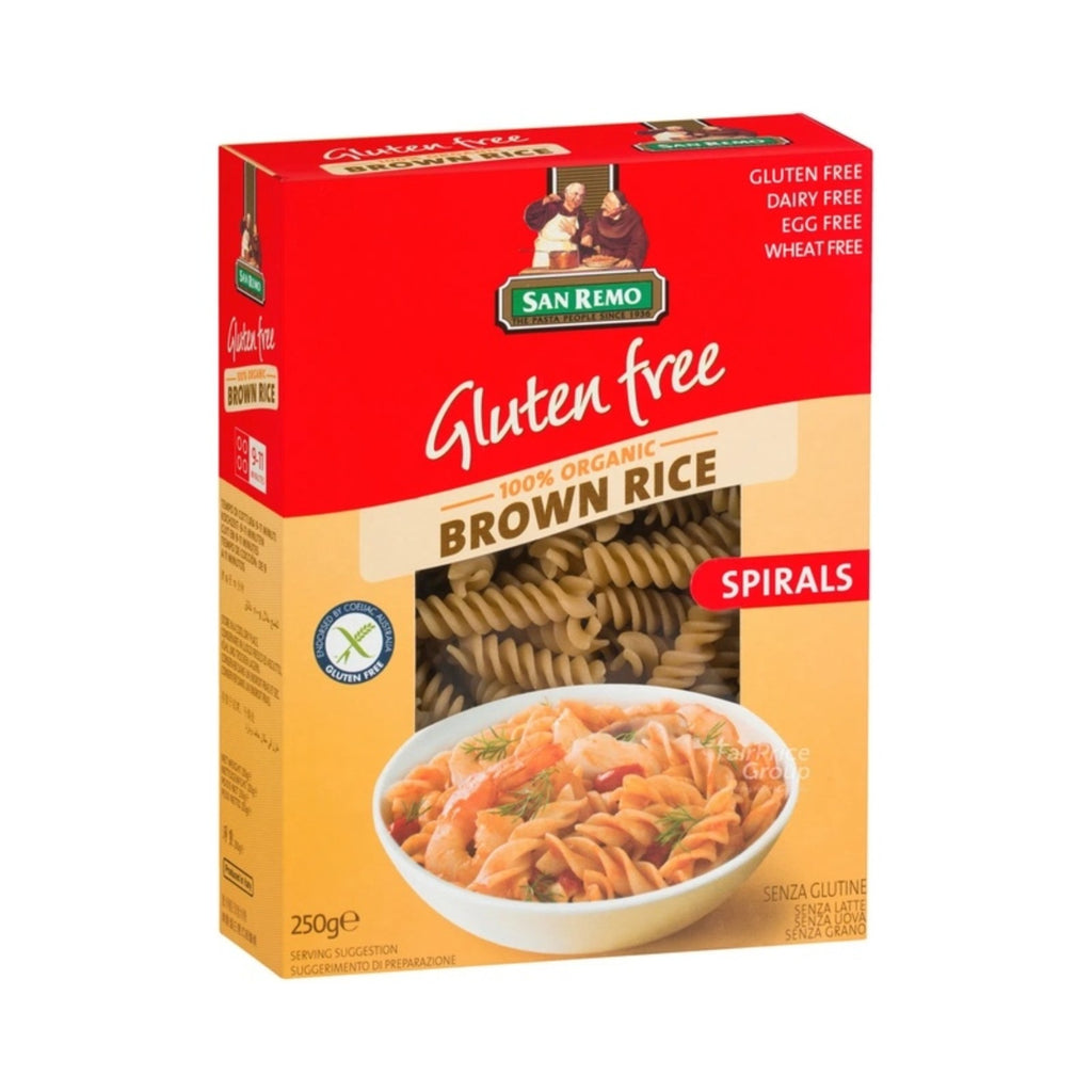 SAN REMO BROWN RICE SPIRALS 250G