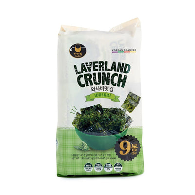 Manjun Laverland Crunch Wasabi Korean Seaweed 4.5g x 3