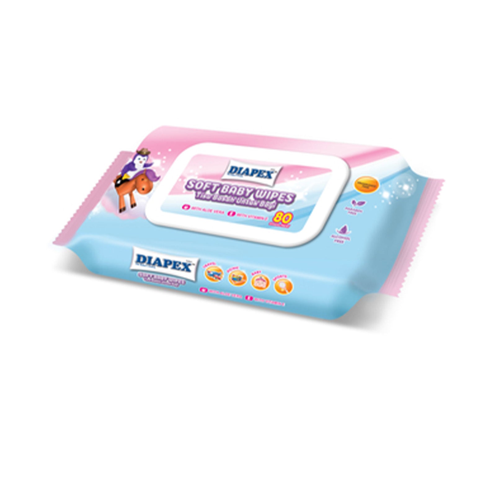 Diapex Soft Baby Wipes 80pcs/pack