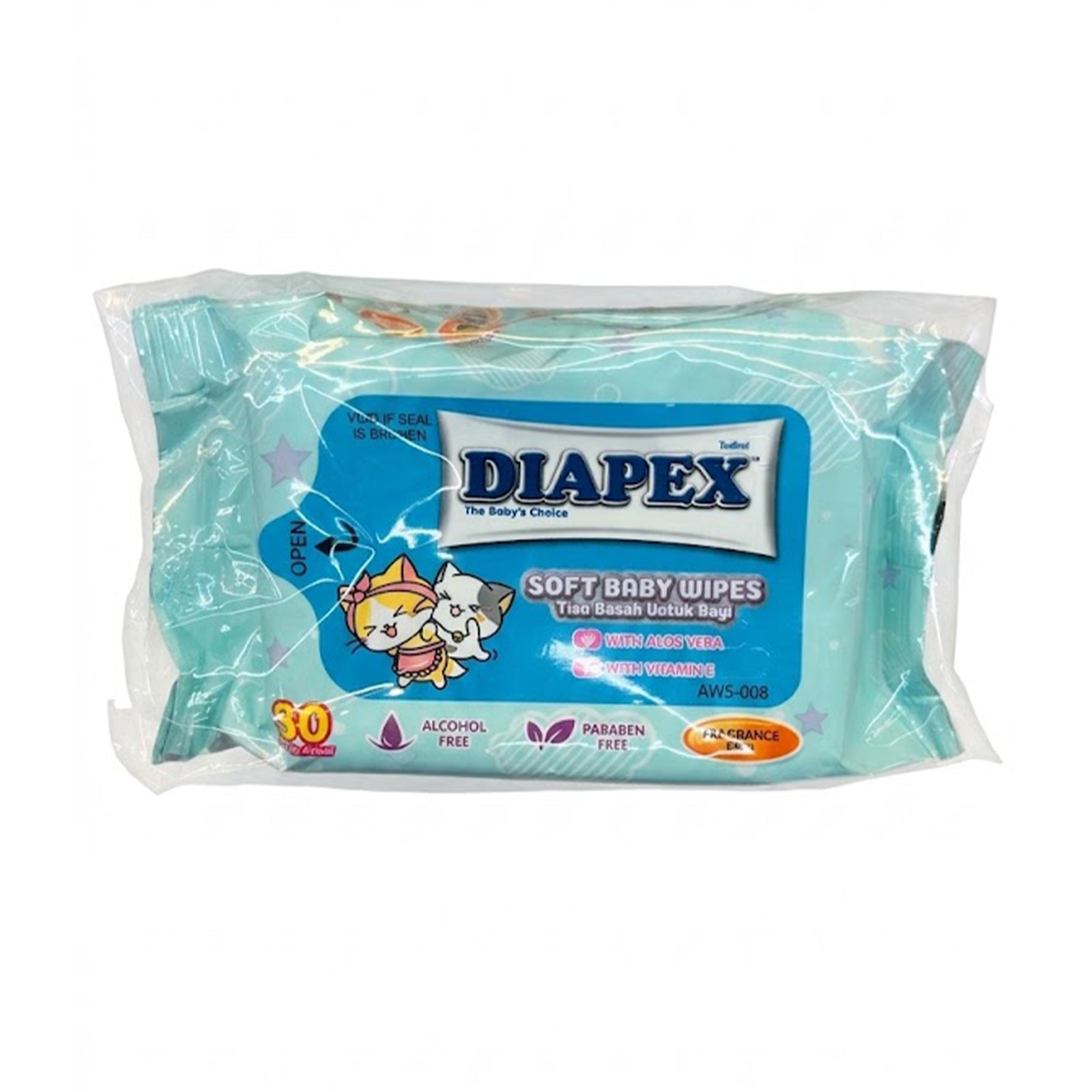 Diapex Soft Baby Wipes 30pcs x 2