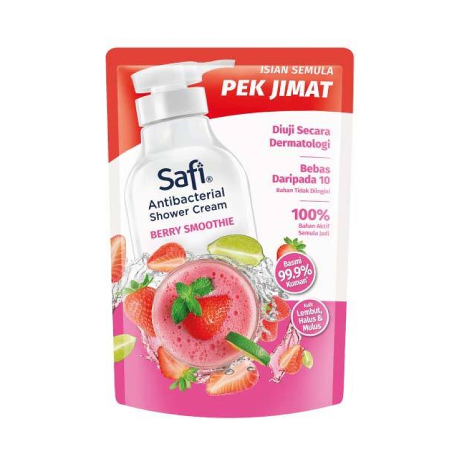 Safi Berry Smoothie Anti-Bacterial Shower Gel Refill 850g