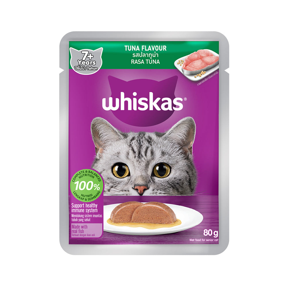 Whiskas Pouch Adult 7+ Years Tuna  80g