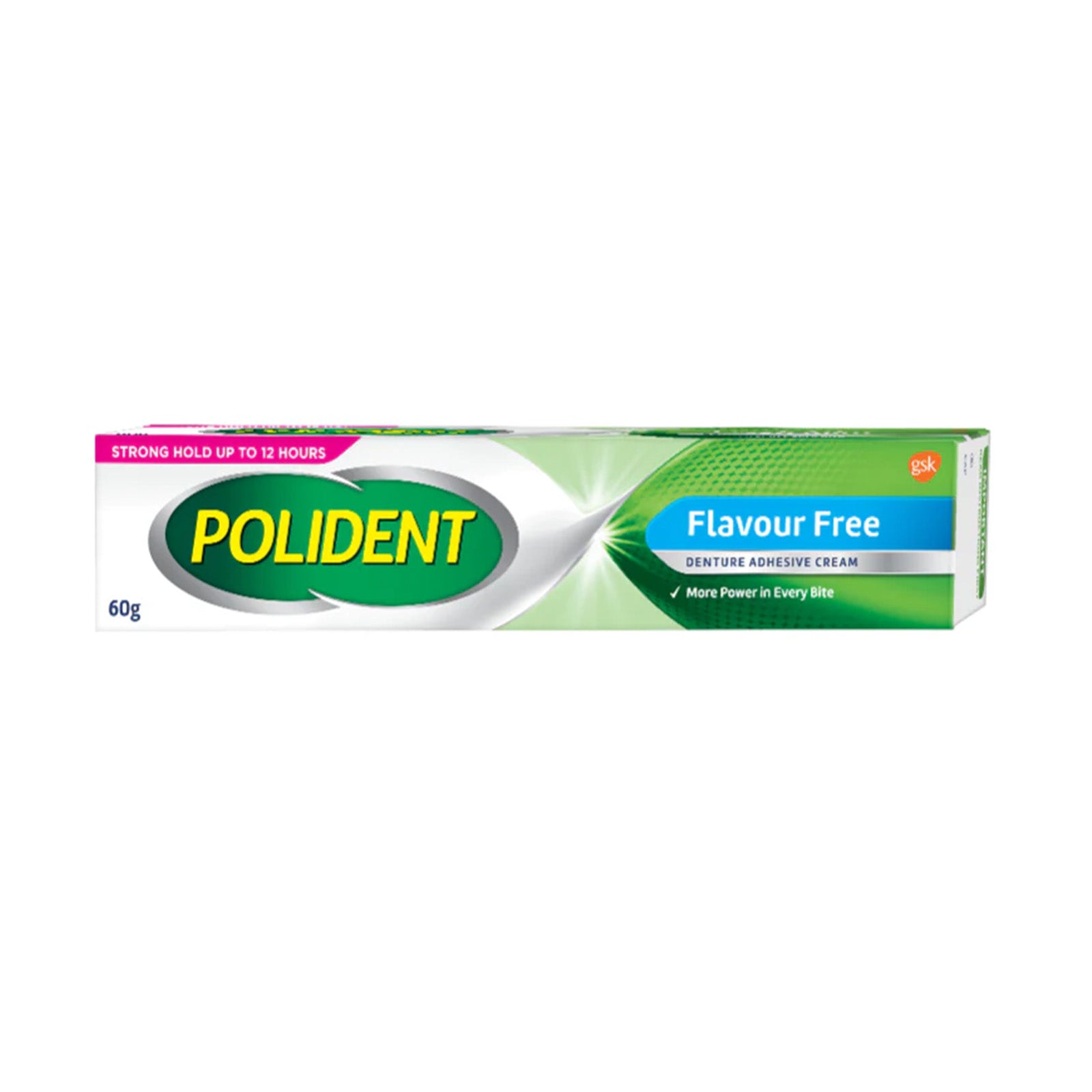 Polident Flavour Free Denture Adhesive Cream 60g