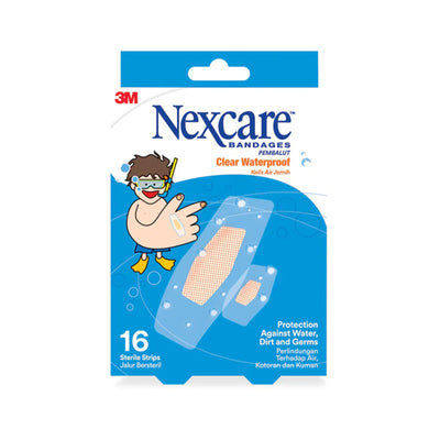 Nexcare Clear Waterproof Bandages Assorted 16pcs/pack