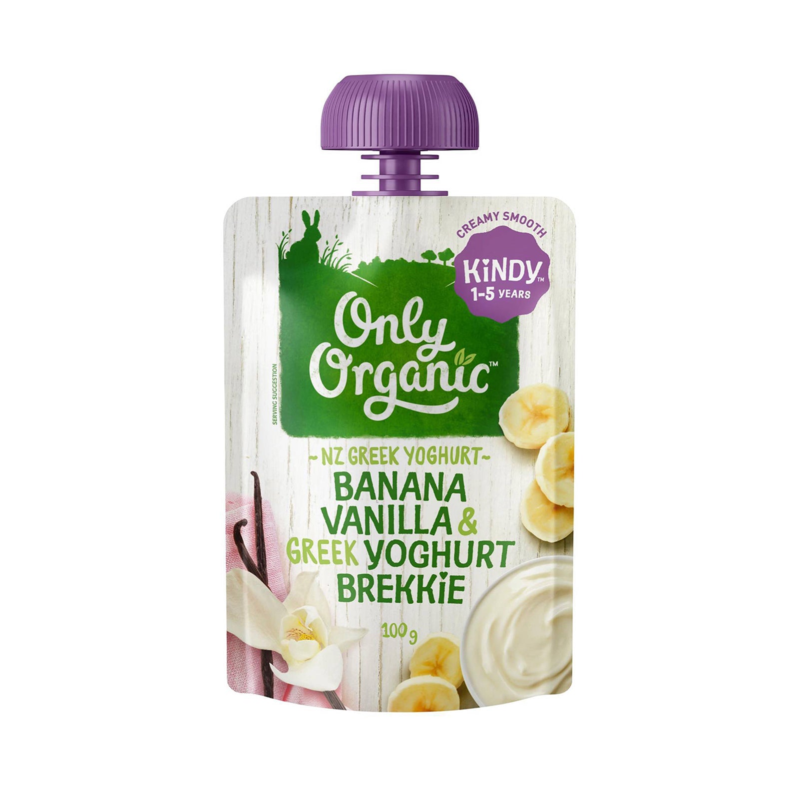 Only Organic Banna, Vanilla & Greek Yoghurt Brekkie 100g