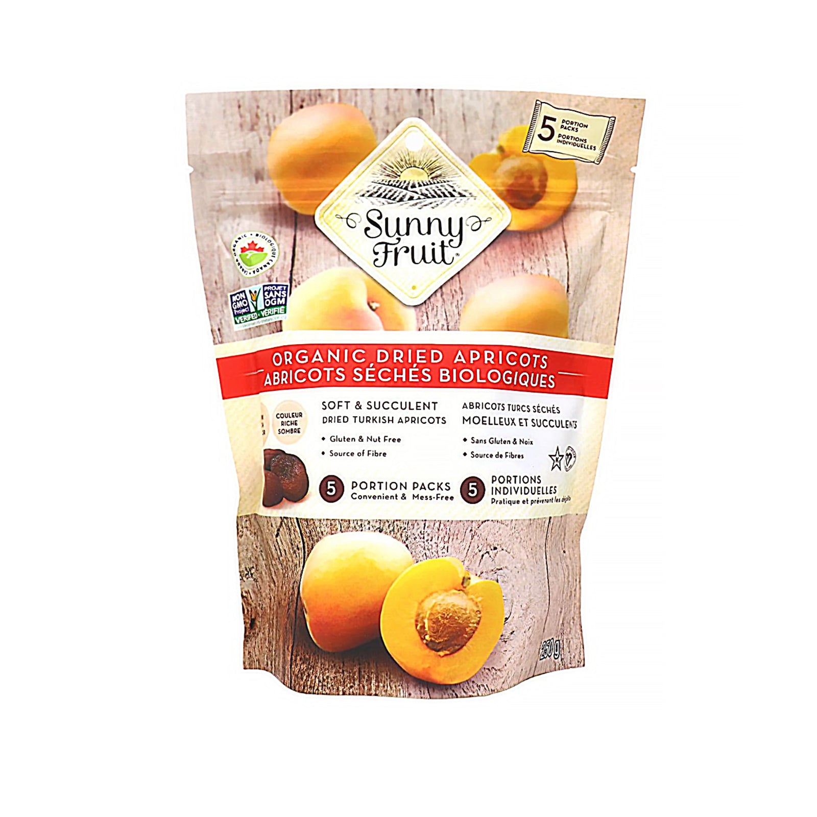 SUNNY FRUIT ORGN DRIED APRICOTS 250G