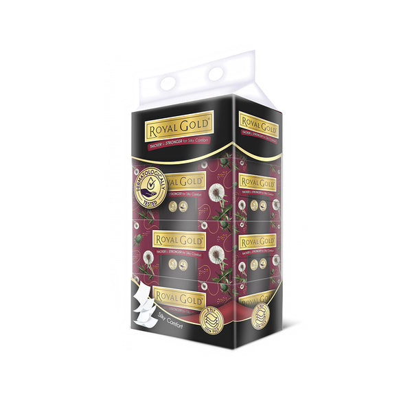 Royal Gold Luxurious White Facial Tissue 3ply 110pcs x 4 (highest price)