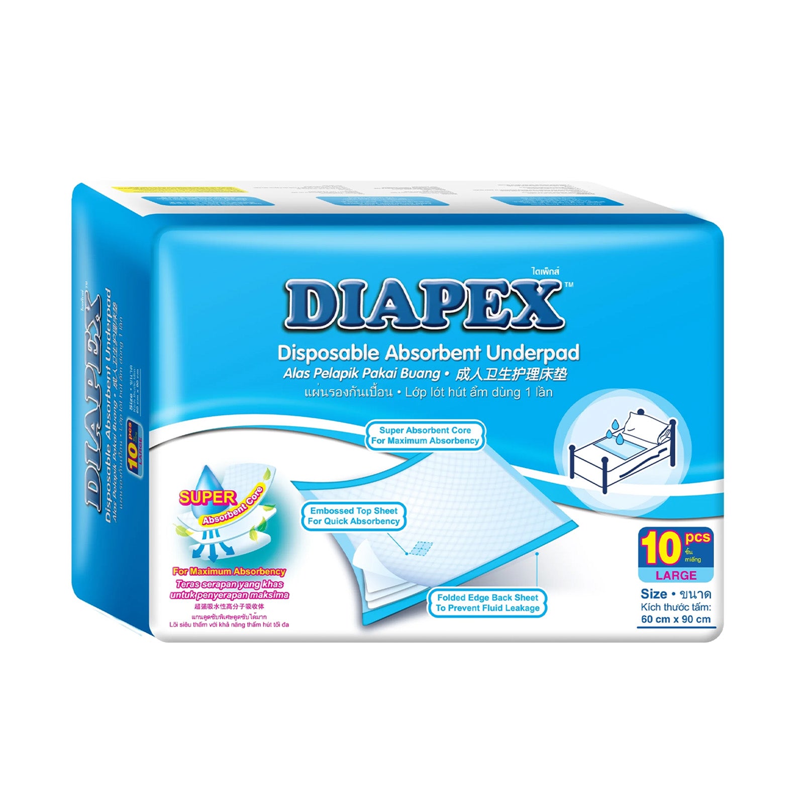 Diapex Basic Under Pad Size L 10pcs/pack